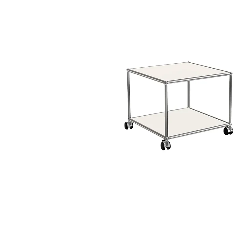 Small apartment modular coffee table movable storage corner table