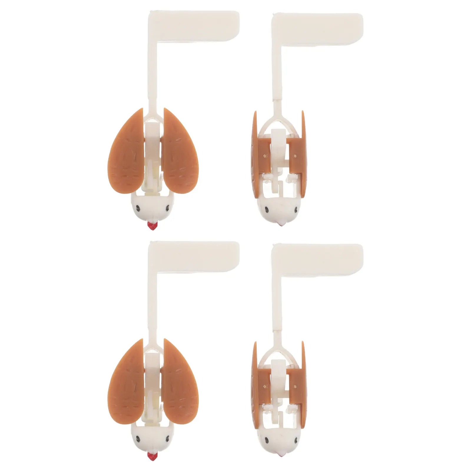 4 Pcs Wall Clock Cuckoo Bird Decorative Retro Part DIY Repair Supply Light Brown Singing Replacement