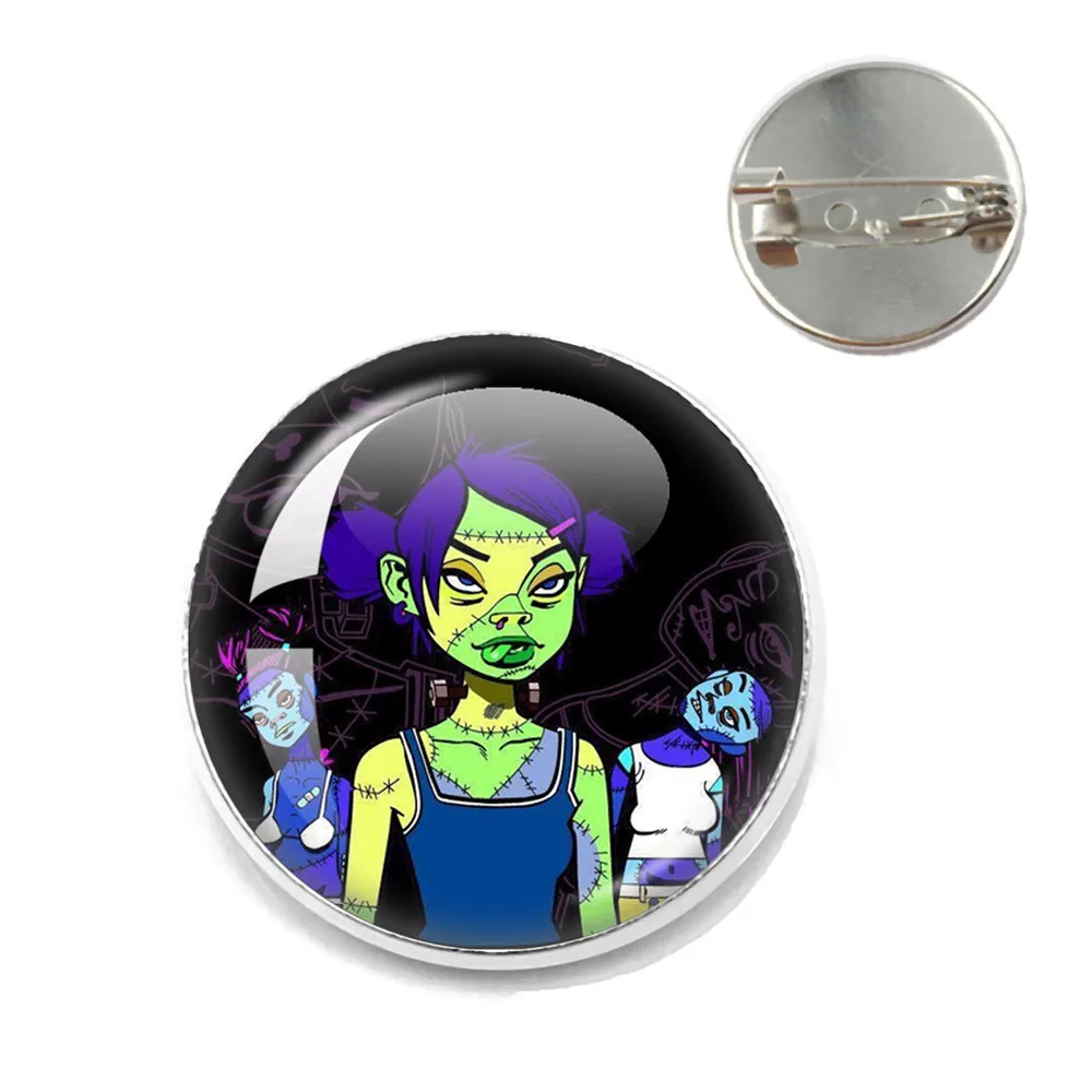 Mindless Self Indulgence Jamie Hewlett Cartoon  Pins FRANKENSTEIN GIRLS Badge Lapel Shirt Clothing Brooch Jewelry Fans Gift