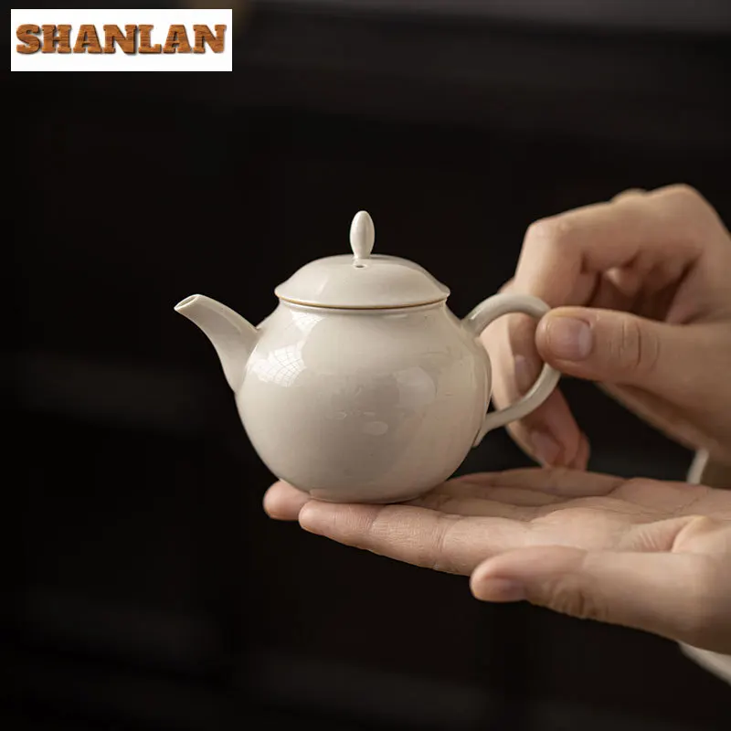 100ml Plant Ash Tea Pot Household Laughing Sakura Pot Boutique Filter Pot Tea Brewing Kettle Chinese Tea Drinkware Accessories