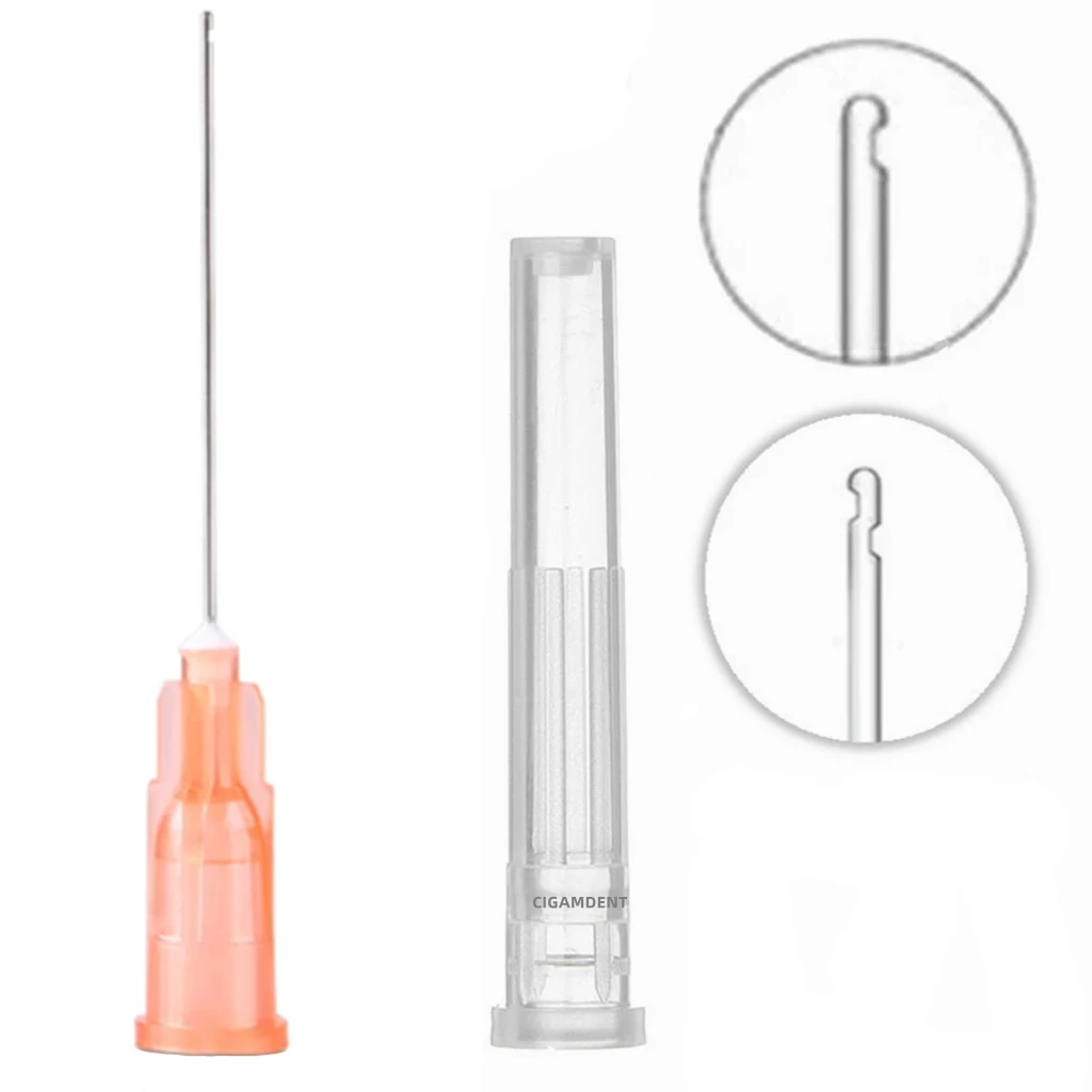 Dental Syringe tips Endo Irrigation Needle Tip Dental Root Canal Lateral Irrigation Needle 25/27/30GA Diameter 0.3/0.4/0.5mm