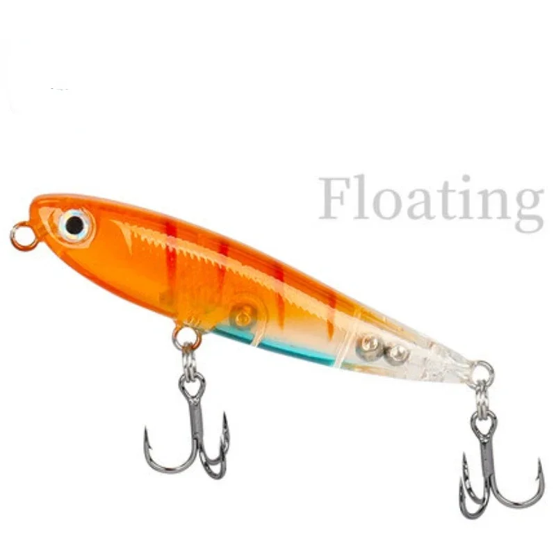 

60mm 3.1g Floating Pencil Fishing Lures Walking the Dog Artificial Hard Bait for Sea Bass Trout Pike Swimbait Wobbler 3D Tackle