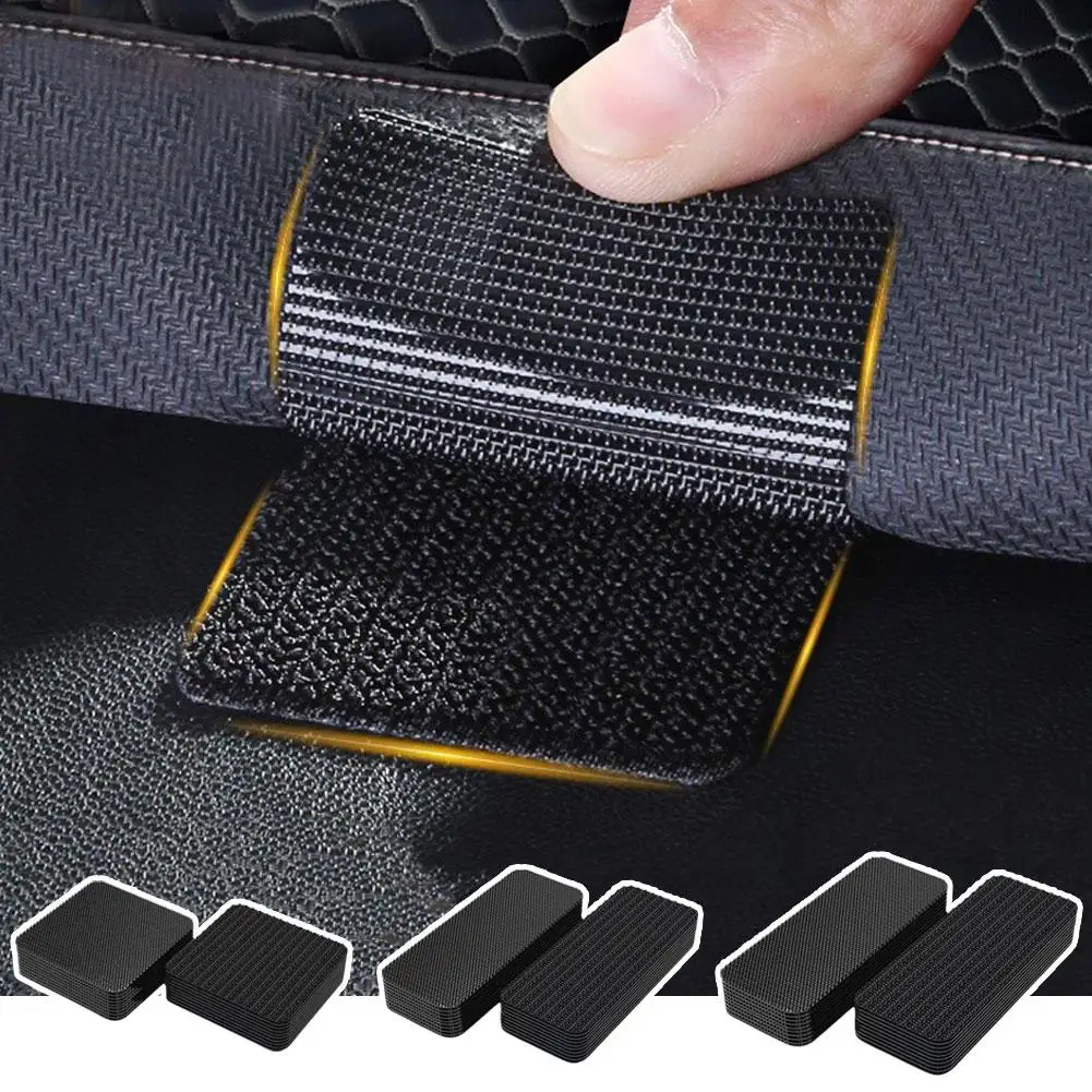 Carpet Mat Fixing Stickers Universal Car Foot Pad Invisible Traceless Tape Non Nylon Slip Adhesive Magic Tape Auto X8F2