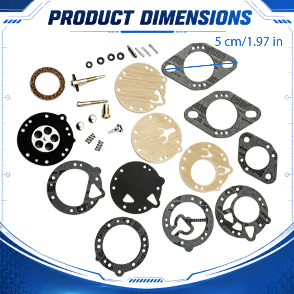 For Tillotson HR Series Carburetors Equipped with 07406 Needle and Seat Carburetor Repair Kit Accessories 07-451465, 07-451465 B