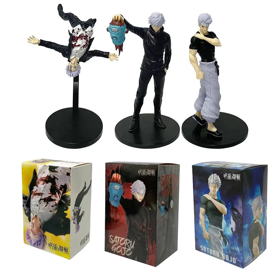 Figura de ação satoru gojo geto suguru itadori yuji figuras macarrão rolha carro ornamentos pvc coleção modelo brinquedos
