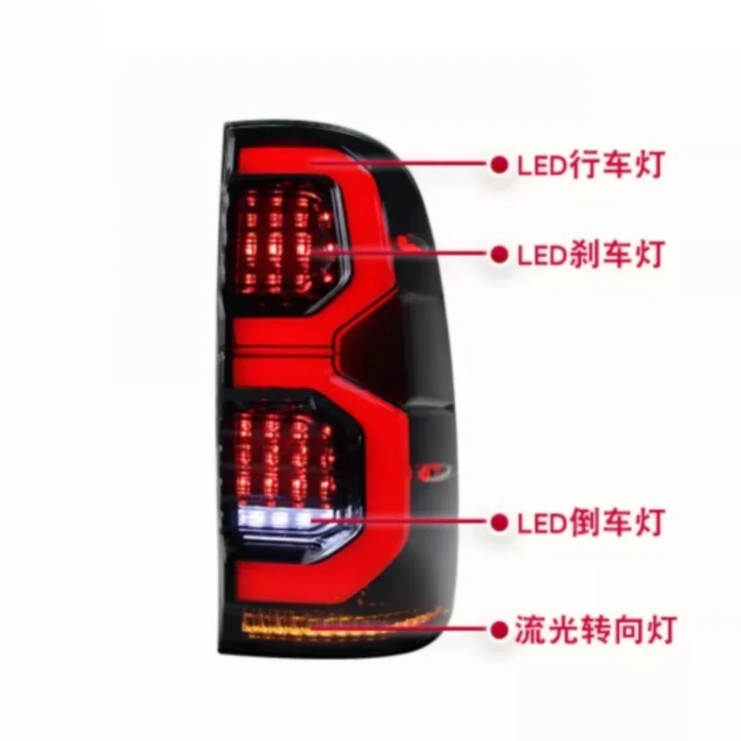 LED Taillight Assembly for Toyota HiLux VIGO 2004-14 upgrde Rear Brake Lamp Turn Signal Car Accessories