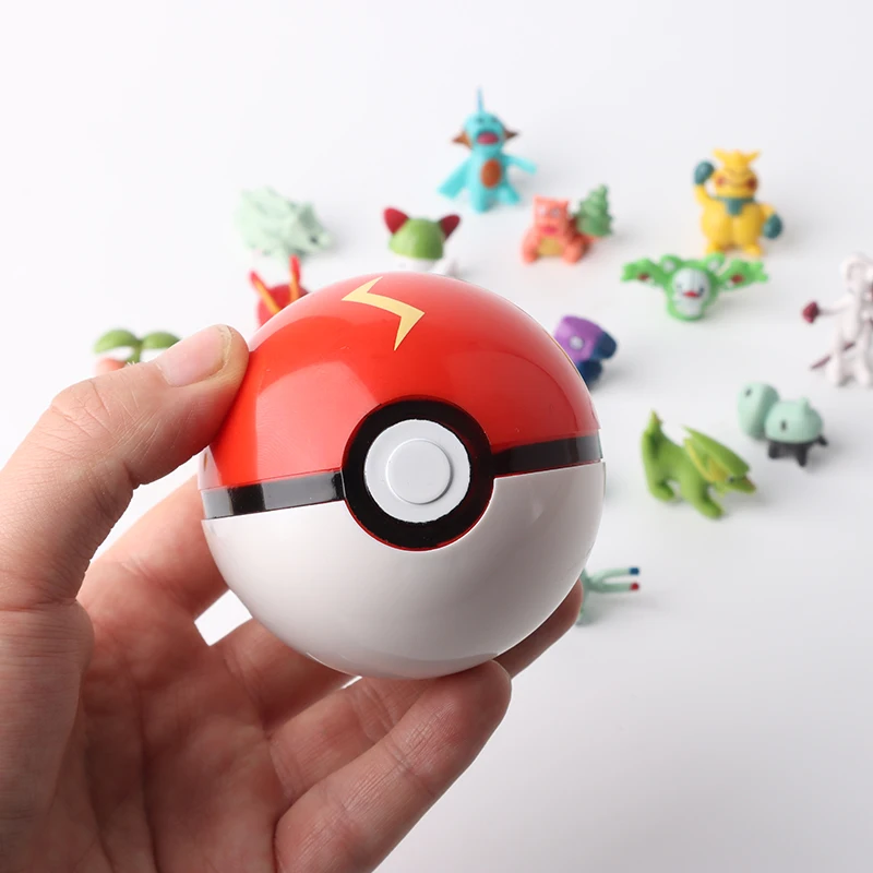 Funny Joy Pokemoning Toys 7Cm Elf Ball 2-3cm Anime Action PokeBall Figures Monster Toy Model Dolls Children Christmas Gift