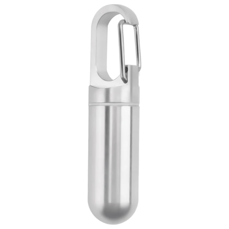 A74I-Mini Sealed Storage Pill Box Pill Container Storage Box Stainless Steel Waterproof Outdoor Travel First Aid Kit