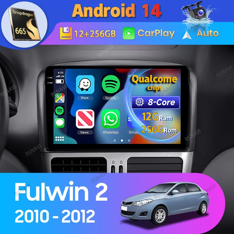 

Android 14 Car Radio For Chery Fulwin 2 2010 2011 2012 Carplay Auto GPS 360 Camera DVD Video 2 Din Multimedia DSP Player Stereo