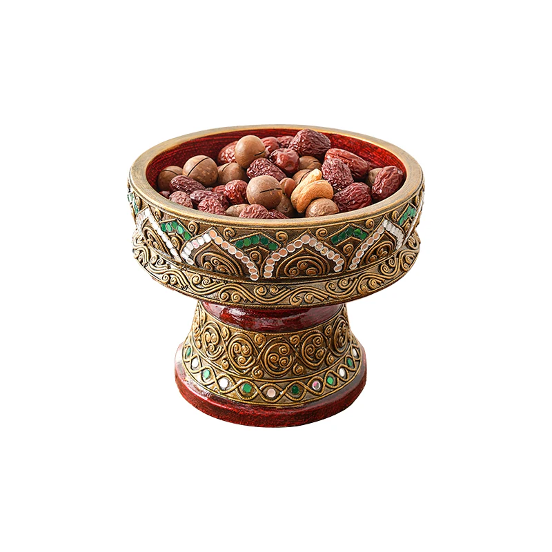 Wood Melon Seed Snack Fruit Plate Wooden Offering Buddha Fruit Plate Fruit Plate Household Living Room Coffee Table Solid