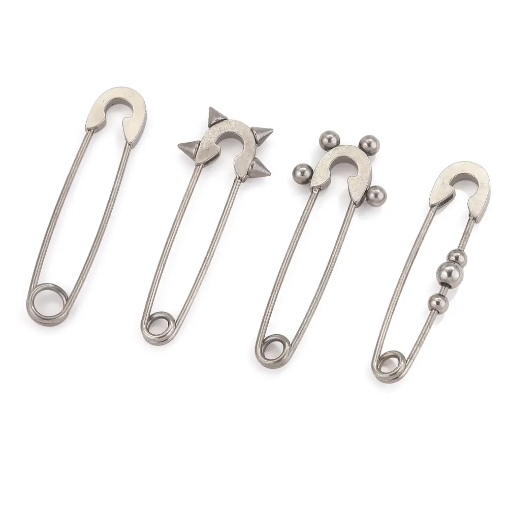 5pcs Stainless Steel Safety Pins DIY Needles Large Pin For Clothes Safety Pin Paper Clip Brooch Apparel Accessories Wholesale