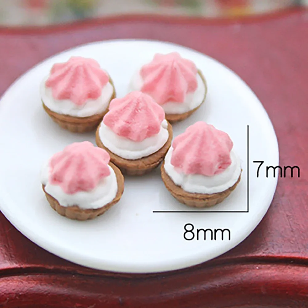 1/12 Dollhouse Miniature Accessories Mini Cake Simulation Dessert Food Model for Doll House Decoration ob11