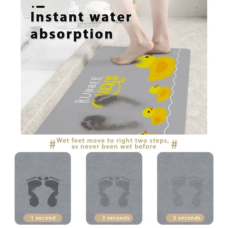 Cartoon Space Absorbent Bath Mat Anti-Slip Rubber Bathroom Mat Quick Dry Room Rug Carpet Entrance Doormat Shower Foot Mat