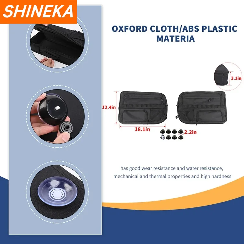SHINEKA Car Tailgate Storage Bag Organizer Tool Multi-Pockets Cargo Bag For Suzuki Jimny 2019 2020 2021 2022 2023 Up Accessories