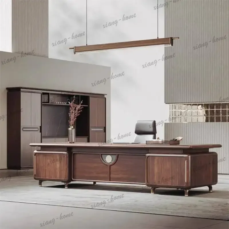 FG Strong Storage Executive Office Desk Cheap Manager Large Modern Computer Desk Study Drawers Mesa Escriotorio Work Station Tab