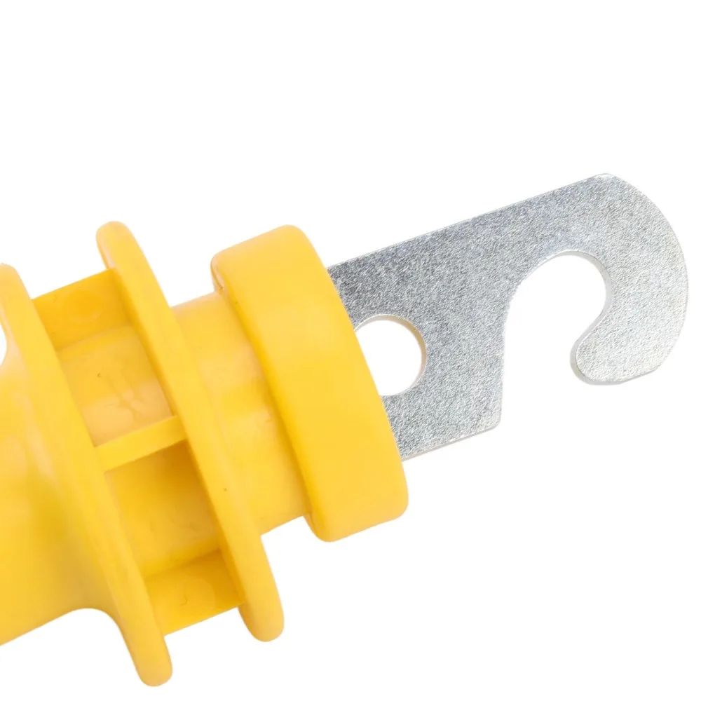 Durable Insulated Electric Fence Handle PE Yellow Gate Grip Bar Rustproof Lightweight Insulated Fence Grip Electric Fence Gate