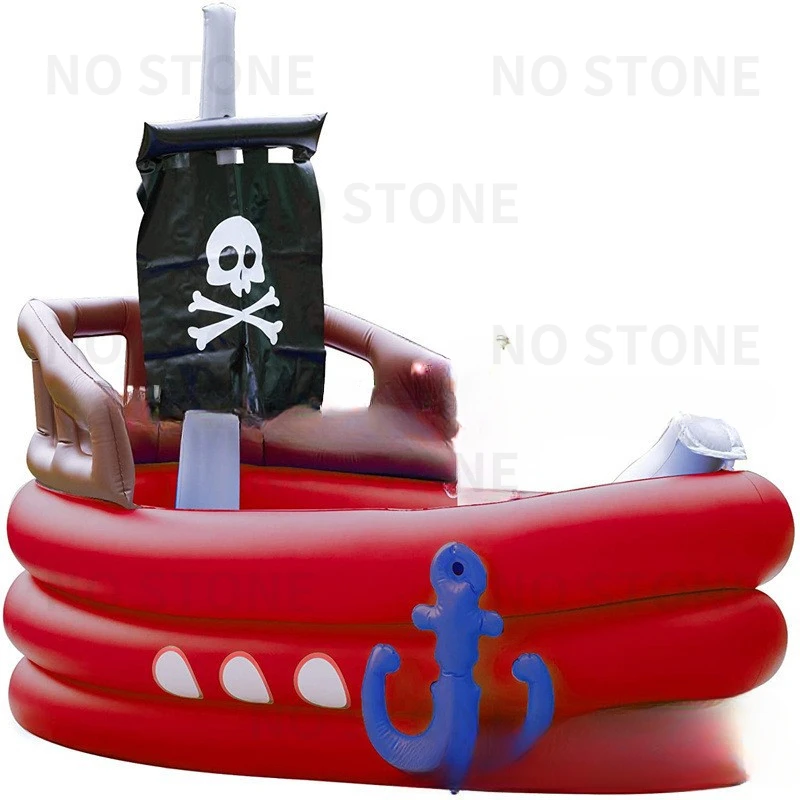 

New Pvc Inflatable Jet Pirate Ship Outdoor Parent-child Interactive Sprinkler Model Children Splashing