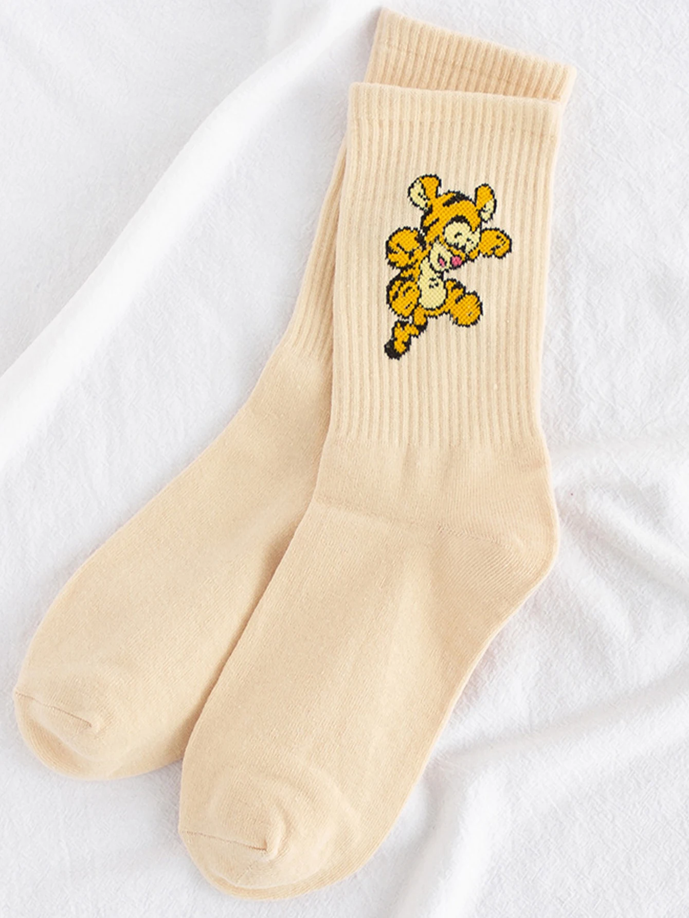 10/15 Pairs of miniso New Fashion Disney Cartoon Character Mickey Mouse Pattern Comfortable Soft and Casual Women's socks