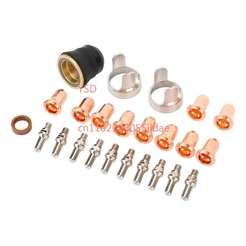 Complete Plasma Cutter Consumables Kit Electrode Tip Nozzle Bracket Cover Assembly