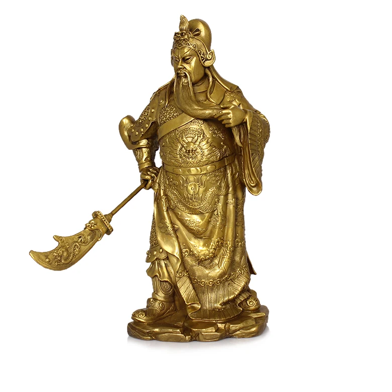 LARGE # office home shop efficacious Talisman Money Drawing Martial god of wealth guan gong Guandi bronze statue