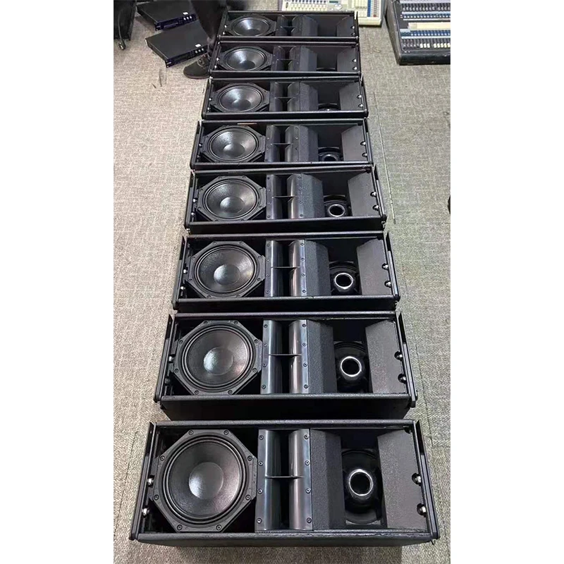 Picture 7: Full Range Dual 8 Inch Line Array Speaker System Three Way Line Array Speakers PA System Outdoor Concert Sound System