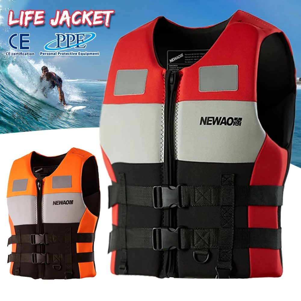 

Adult Life Jacket, CE/PPE Certification, Neoprene Vest, Great For Water Sports - Boating,Jet Ski,Theshorefishing,kayak