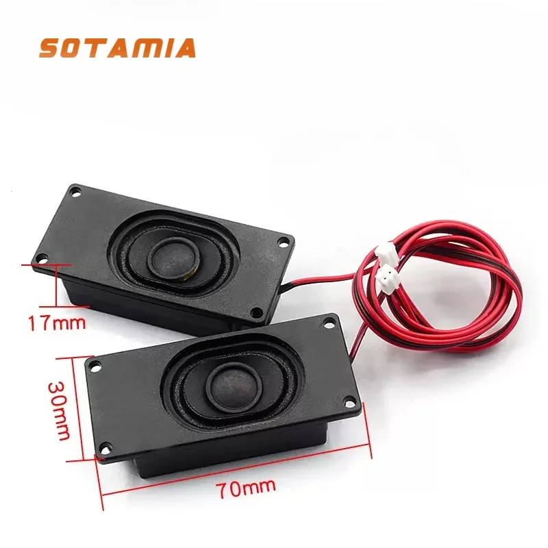 SOTAMIA 2Pcs 3070 Mini Speaker 8 Ohm 3W Voice Box Sound Music Cavity Loudspeaker DIY Advertising TV PC Speaker Computer