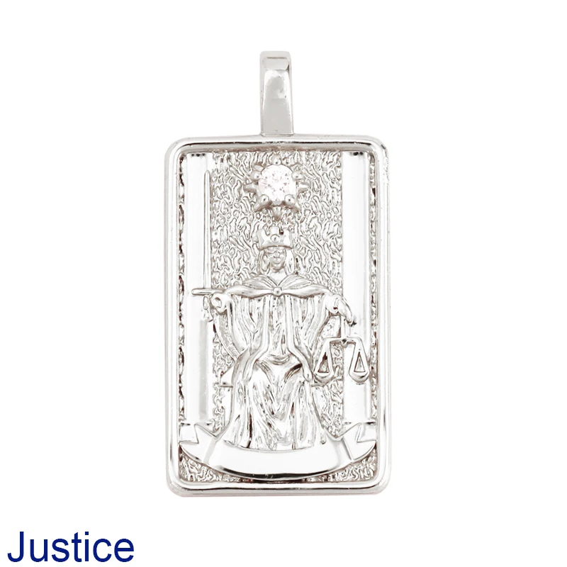 Tarot Karten Charm Anhänger, 2021 Neue 18K Reales Gold Überzogene DIY Schmuck Zubehör für Armbänder Halsketten Machen M06 – Detail 39