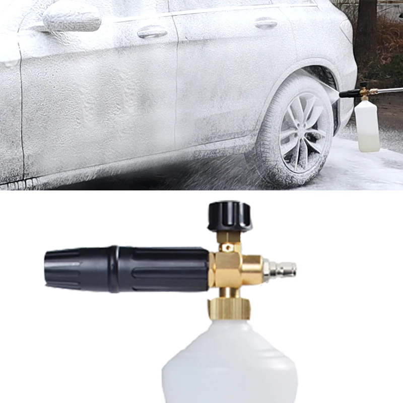 Pressure Washer Snow Foam Quick Plug Connector 1/4 Inch To Spray-Gun Wand Lance Adapter Quick Disconnect Release Fitting