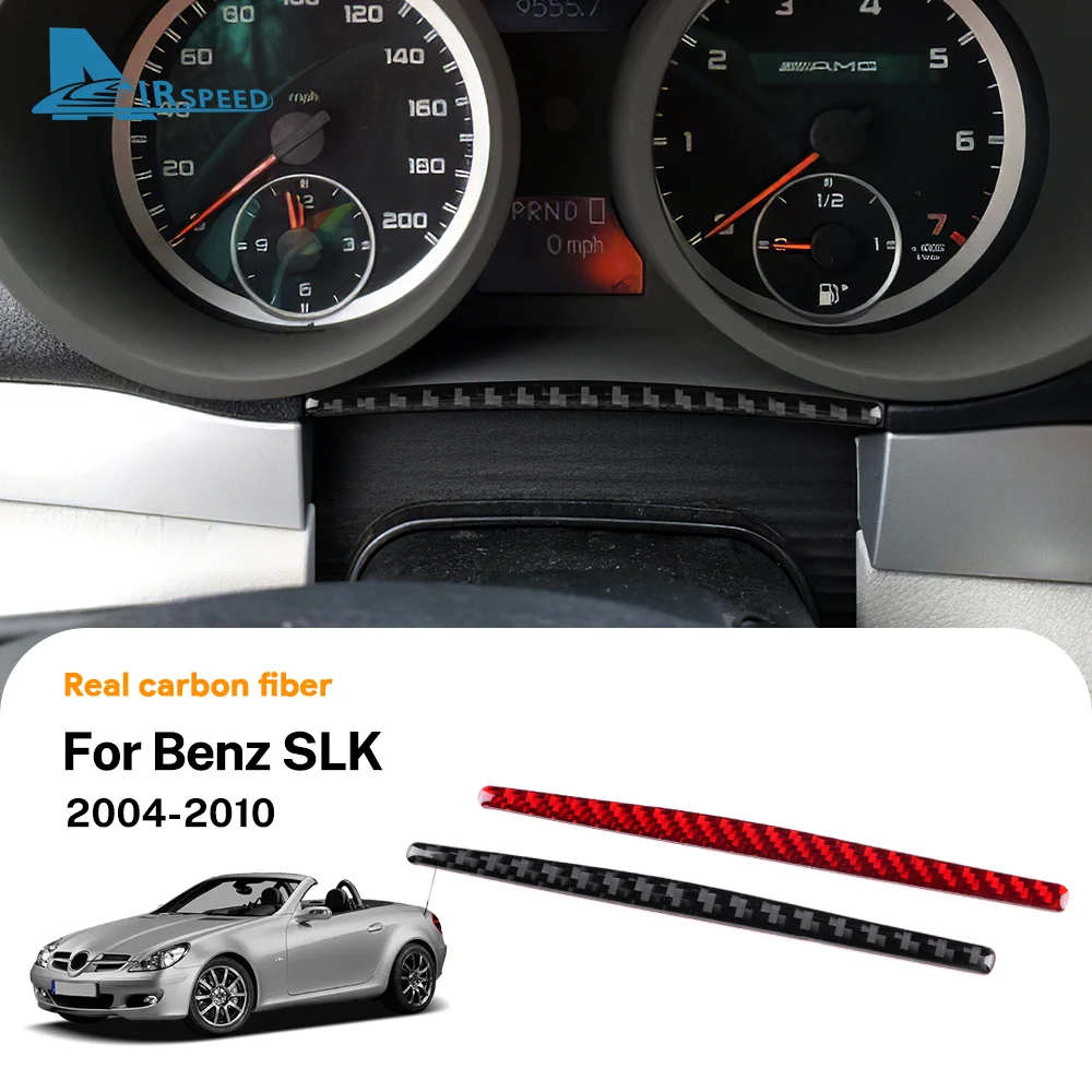Real Soft Carbon Fiber Trim Sticker For Mercedes Benz SLK R171 2004 2005 2006 2007 2008 2009 2010 Speedometer Frame Accessories