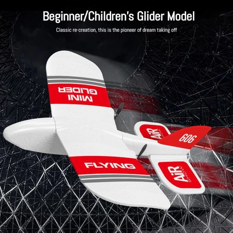 Mini Indoor RC Airplane Foam Fixed Wing Electric Glider Durable Micro Remote Control Aircraft Rechargeable Beginner Flying Toy