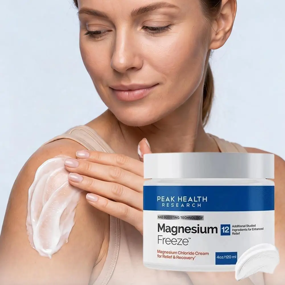 Cooling Magnesium Cream Smooth Non Sticky Body Care Massage Moisturizer Targeted Joint & Muscle Relief for Knees Waist Back