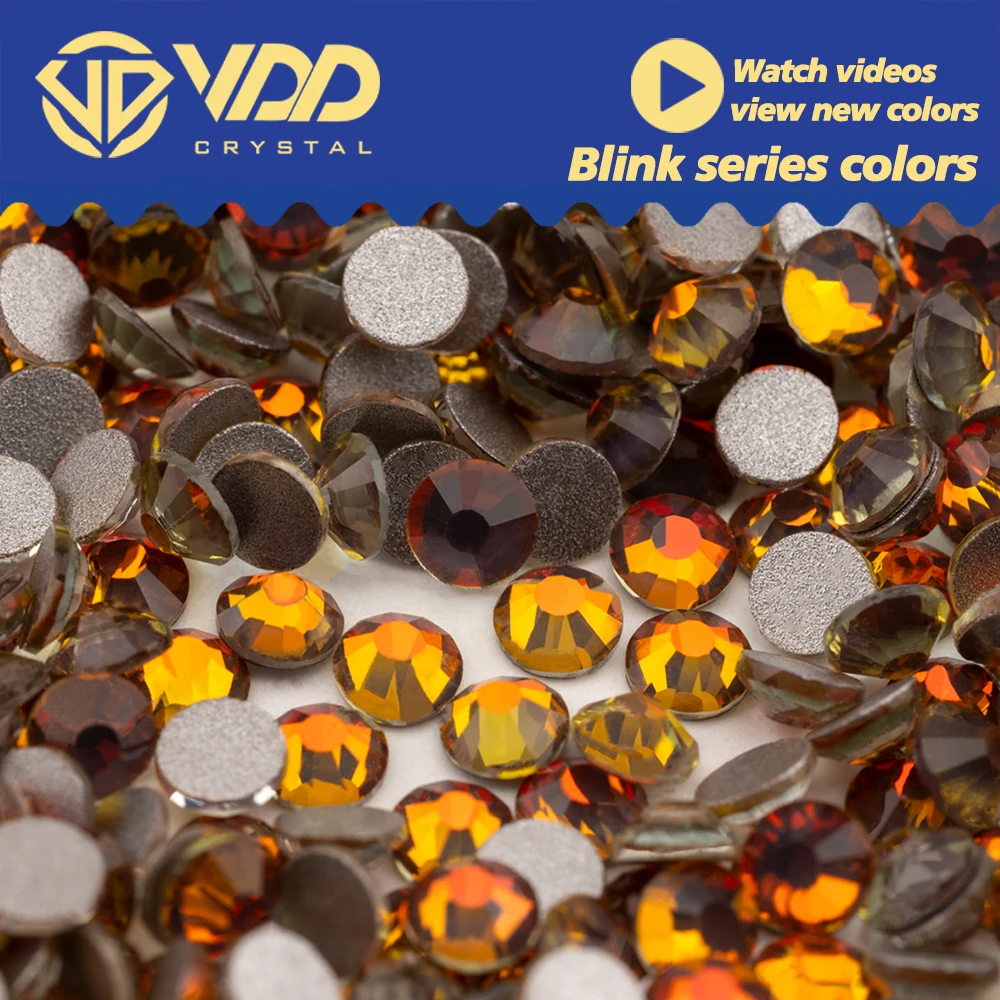 VDD 468 Blink-Leave SS4-SS30 High Quality Glass Rhinestones Crystal Flatback Bright Strass Stones For DIY Nail Art Decorations