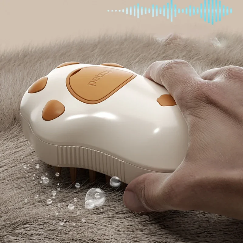 3 in 1 Steamy Pet Dog Brush Cat Steam Brush Electric Spray Cat Hair Brush Comb Massage Pet Grooming Tool Loose Hair Supplies image 2