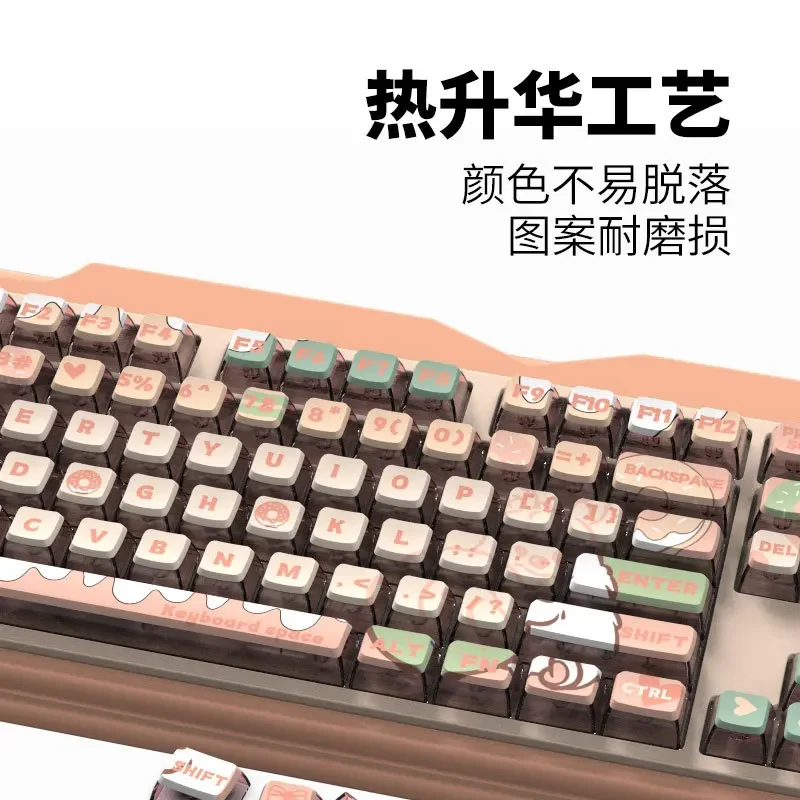 Mechanical keyboard ball cap pudding keycap high content PBT two-dimensional theme wind, keycap