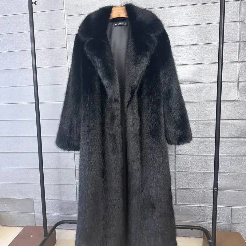 เสื้อโค้ทและเสื้อคลุมขนเทียม 2025 แฟชั่นใหม่ คุณภาพสูง เสื้อโค้ทผู้หญิง ฤดูหนาว สไตล์ปกเสื้อ ขนเทียมหนา รุ่น H320