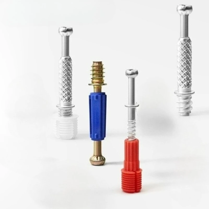 20pc Three In One Screw Furniture Connector Cabinet Desk Link Fixer Fasteners Hardware Furniture Screws Home 40mm connecting rod