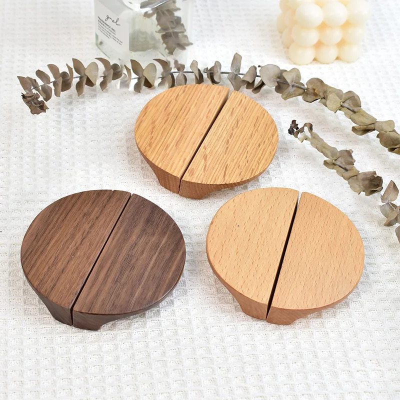 Half Moon Drawer Pulls Hands Custom Wood Semicircle Furniture for Kitchen Pulls Decorative Dresser Knobs Bathroom Unique Handles