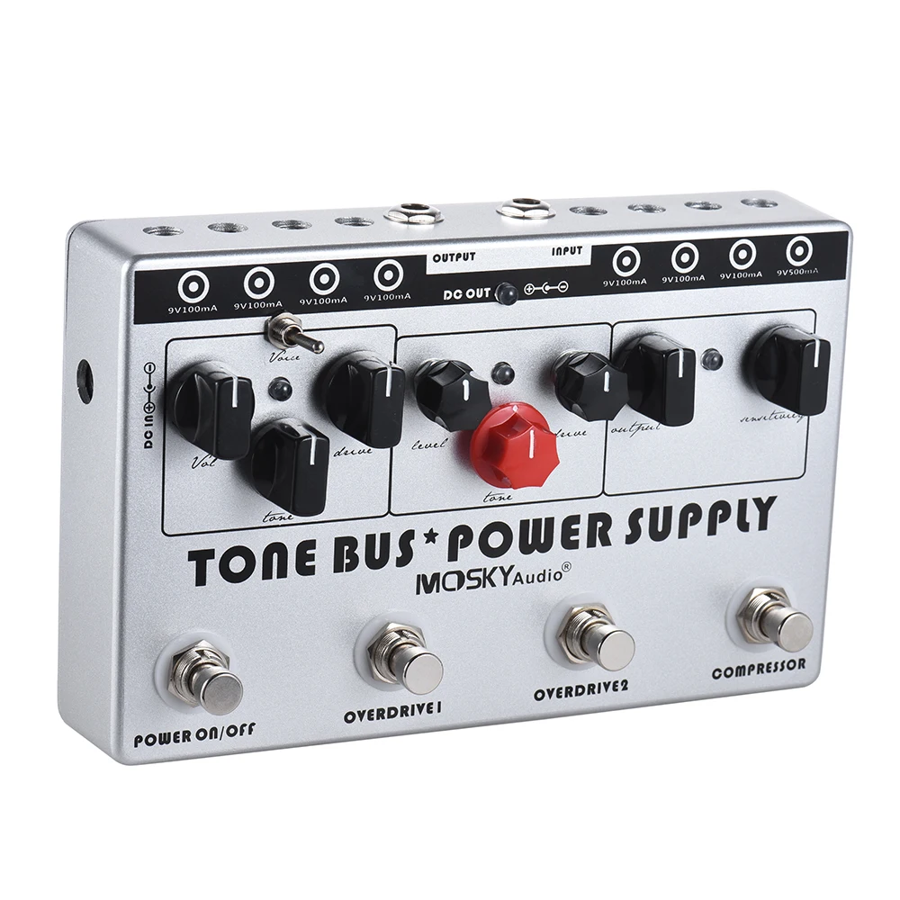 

MOSKY TONE BUS+POWER SUPPLY lectric Guitar Combined Effect Compressor Tube Overdrive Ultimate 8 Isolated DC 9V DJ Equipment