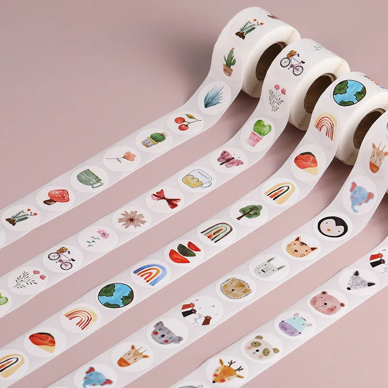 500pcs Reward Labels Sticker Fun Motivation Animal Sticker for School Teacher Student Stationery Stickers Kids Decorative Label