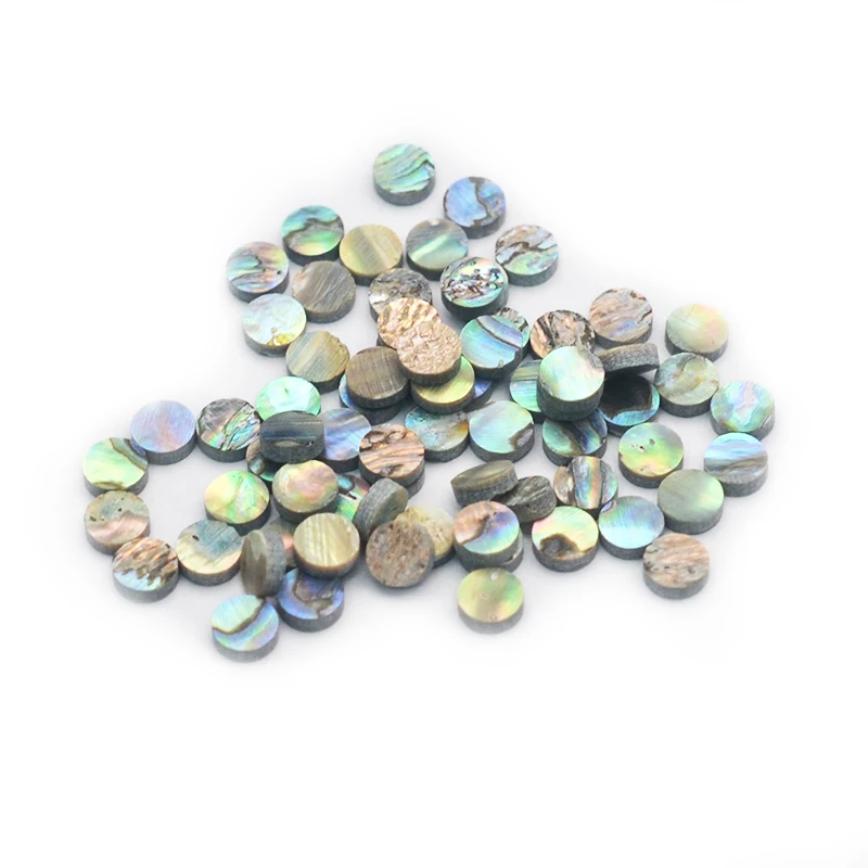 50Pcs 2/3/4/5/6*2mm Colourful Abalone Inlay Abalone White Pearl Shell Dots for Ukulele Acoustic Guitar Fretboard Fingerboard