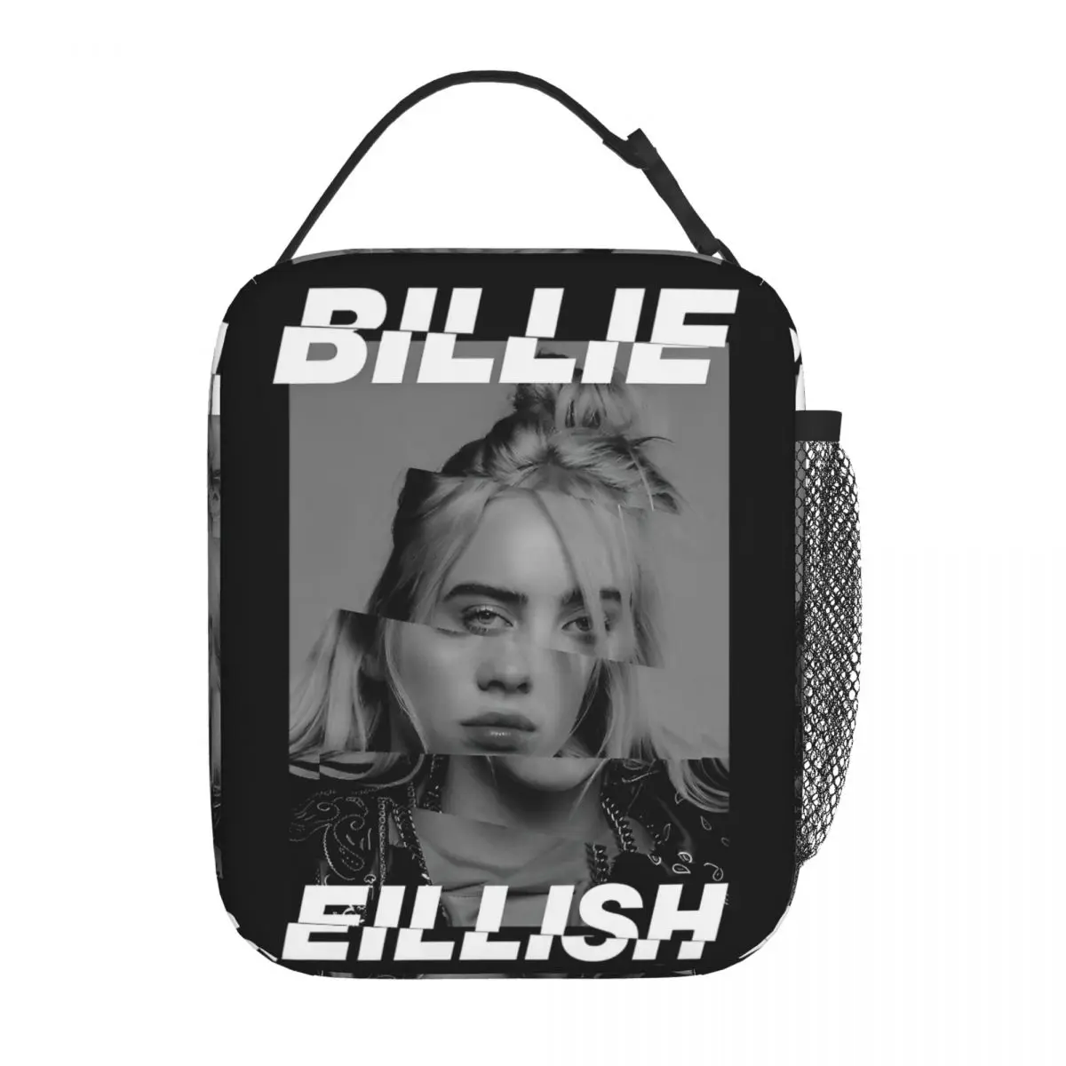 

Знаменитая певица B-Billie-Girl E-eilish Изолированная сумка для обеда Герметичная многоразовая сумка-холодильник Большая сумка для завтрака Школьные путешествия Мужчины Женщины