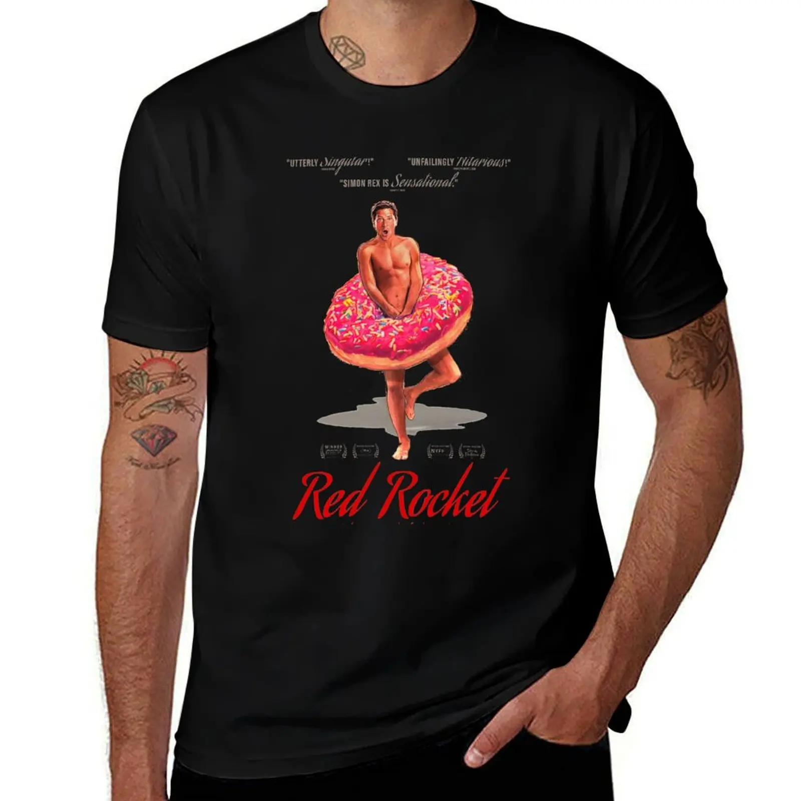 Red Rocket Movie 2021 Poster T-Shirt Regular Fit Plain Tee Shirt T-Shirt