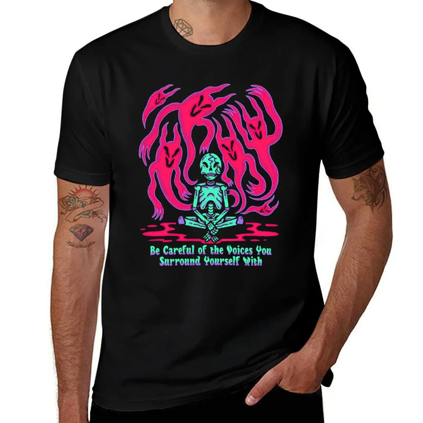 Be careful of the voices you surround yourself with T-Shirt Basic Solid Color Casual Tee Shirt T-Shirt