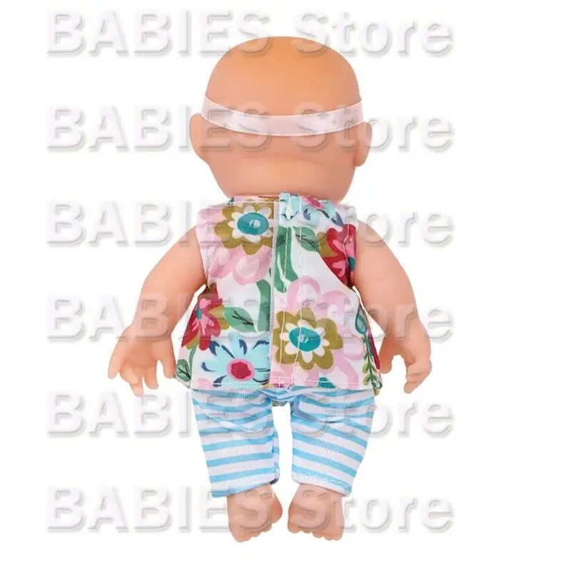 C9GB 16.5cm Búp bê trẻ thực tế Reborns Búp bê với bộ đồ đáng yêu Cuộc sống trên quần áo như giáo dục Reborns Búp bê nuôi dạy