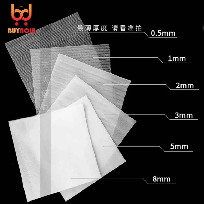 5/10/15/20/30/50M Length EPE Pearl Cotton Protective Film Express Packing and Filling Protective Pad 1mm Foam Board Manual