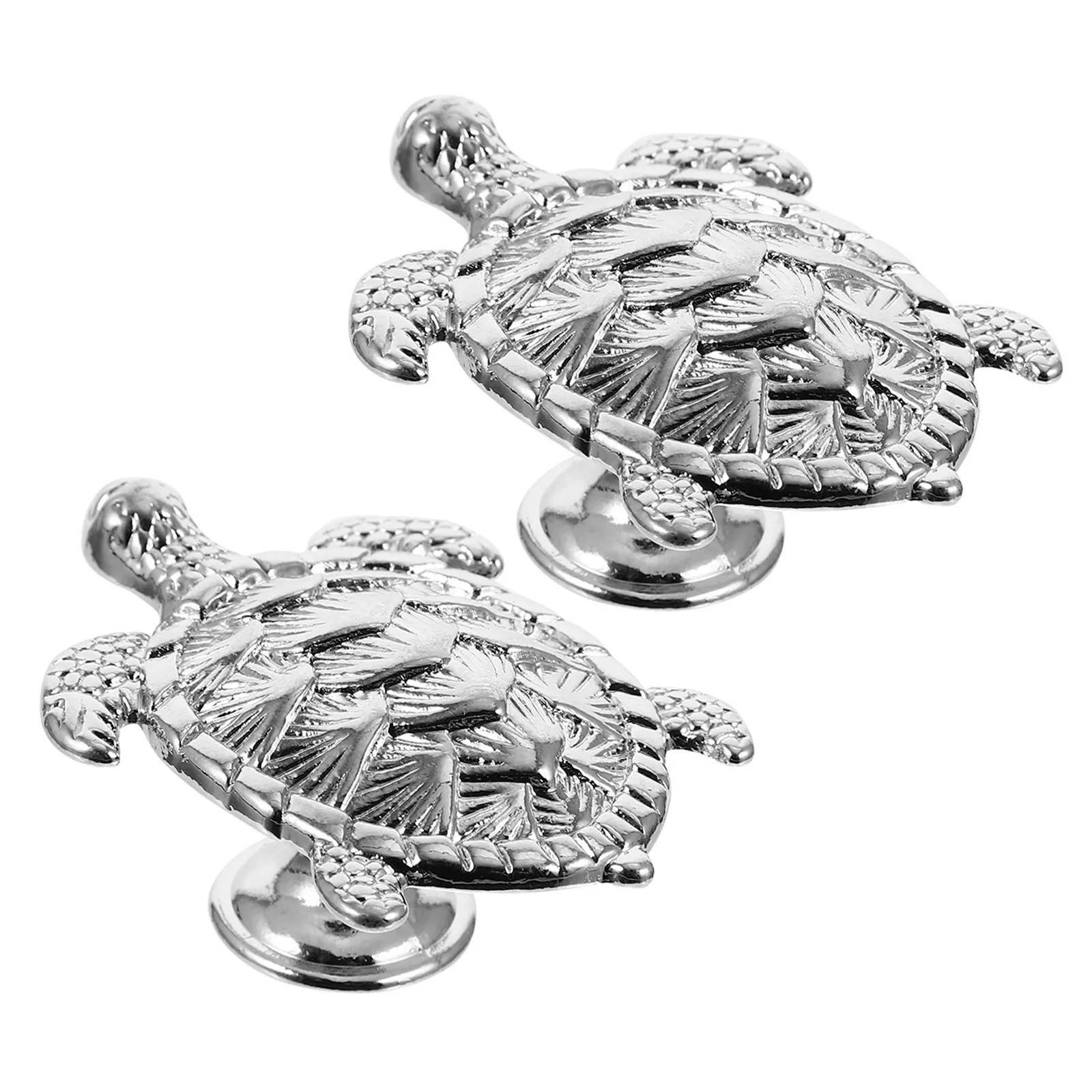 2 Pcs Drawer Animal Door Handle Bathroom Knob Turtle Cabinet Knobs Silver Vanity