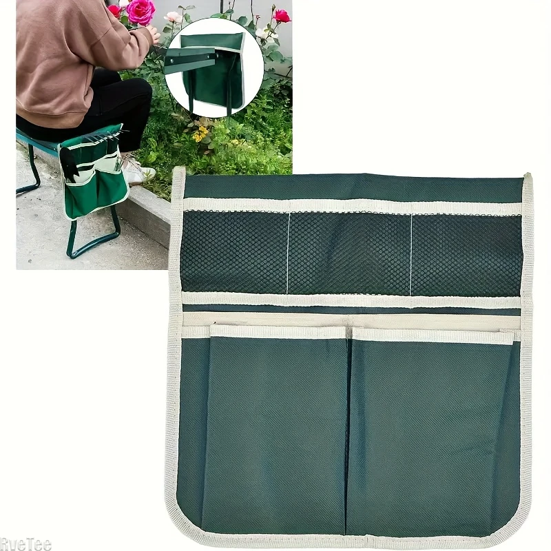 Garden Foldable Kneeler Stool Tool Bag Outdoor Portable Storage Pouch Garden Kneeler Foldable Garden Stool Tool Bags Storage Kit