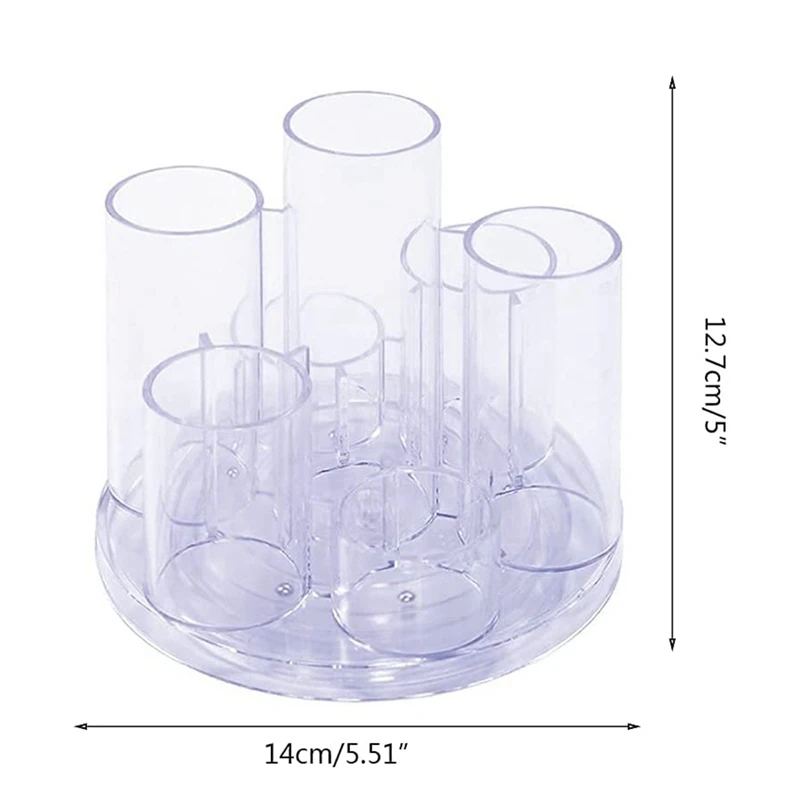 学校や家庭用のアクリルペンホルダー、回転デスクオーガナイザー、メイクブラシ収納ボックス、クリアディスプレイ、360