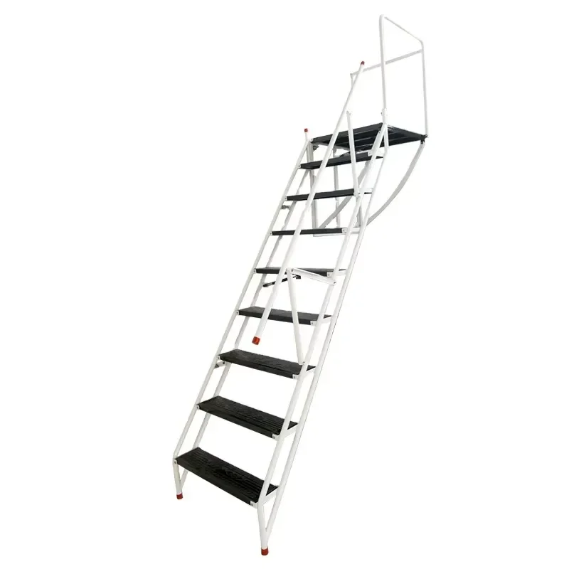 Modern Industrial Telescopic Steel Folding Ladder with 300KGS Load Capacity Anti-Skid Steps for Home Warehouse Fire Outdoor